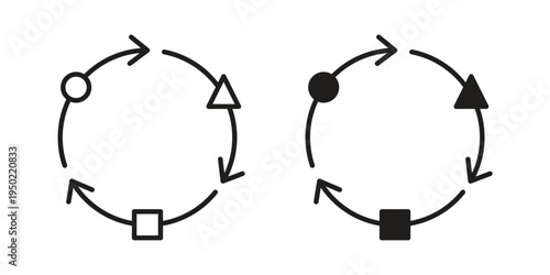 Adaptation icon line vector illustration in solid color design