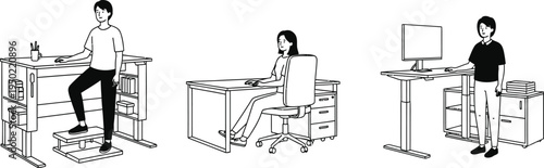 Standing desks and ergonomic workstations for healthy posture