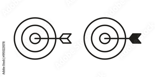 Aim icon line vector illustration in solid color design