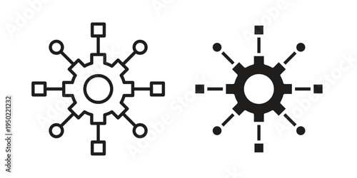 Algorithm icon line vector illustration in solid color design