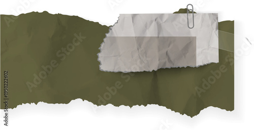 Paperclipped Torn Papers