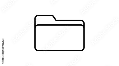  File folder icon with tab representing document storage and organization.