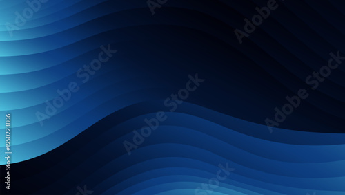 Smooth, flowing blue curves create a modern abstract design background