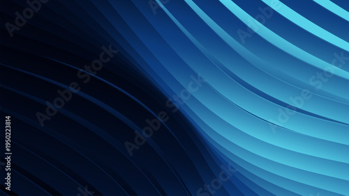 Smooth, flowing blue curves create a modern abstract design