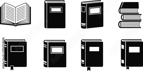 Black and white of books in various orientations book library education reading