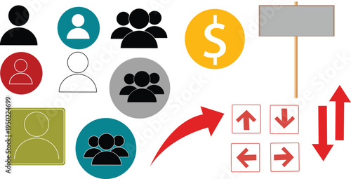 Set of 13 business and finance icons vector