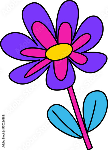 Retro Groovy Flower