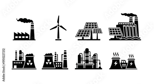 Diverse Energy Sources - A Visual Representation of Power Generation.