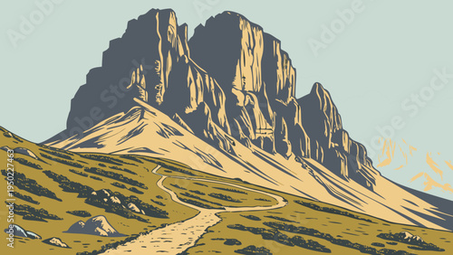 mountain landscape with mountains