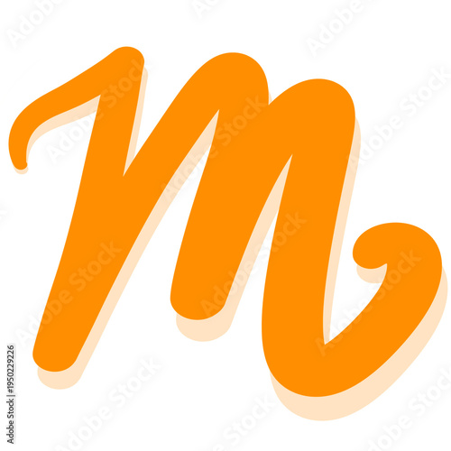vector illustration of a letter M