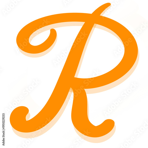 vector illustration of a letter R
