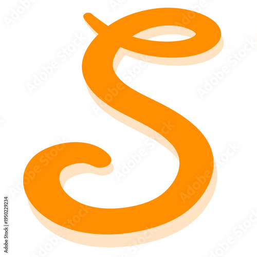vector illustration of a letter S