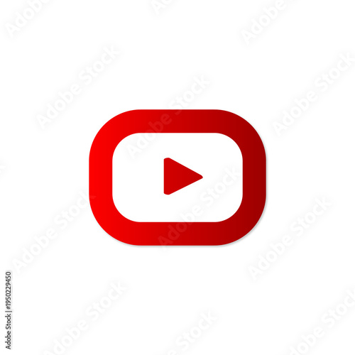 Bild auf Leinwand youtube logo icon