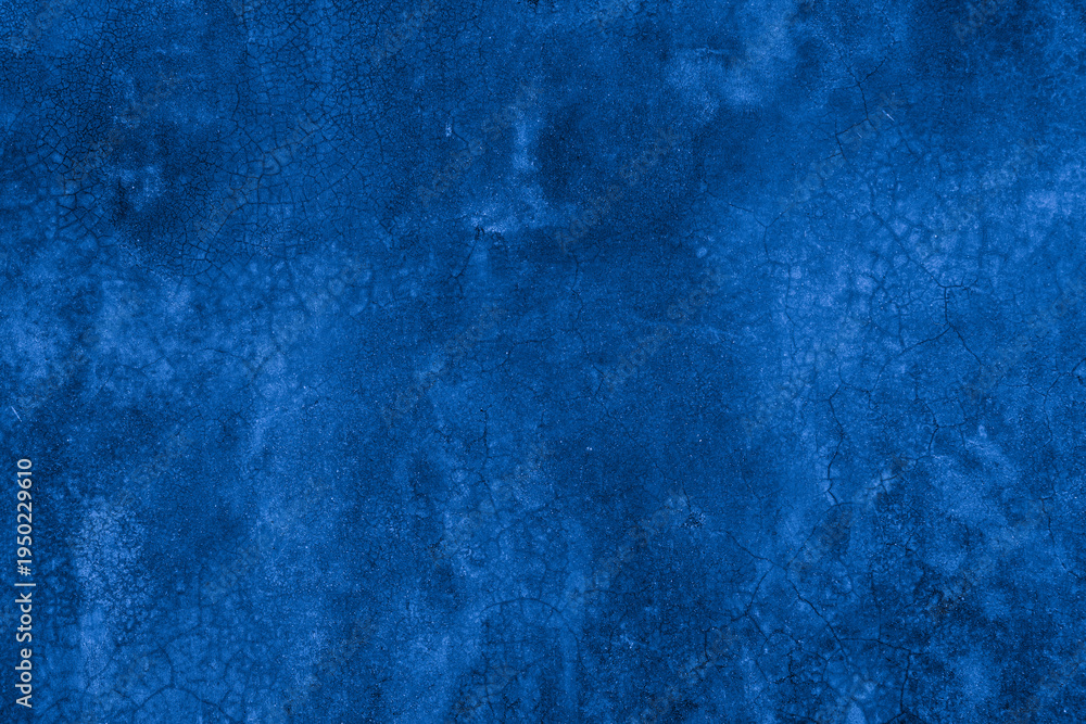 Fototapeta premium Old wall pattern texture cement blue dark abstract blue color design are light with black gradient background.