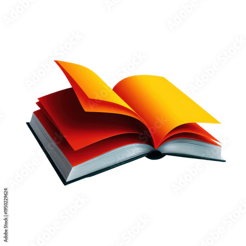 Reading book icon illustration for educational content creation isolated