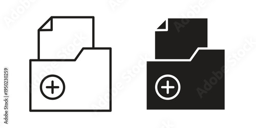 File medical icon line vector illustration in solid color design