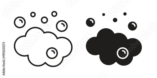 Foam icon line vector illustration in solid color design