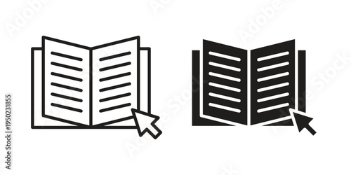 Guide icon line vector illustration in solid color design