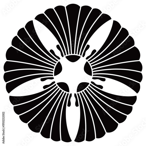 家紋です。五つ板谷貝といいます。