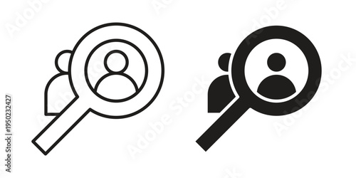 Hiring icon line vector illustration in solid color design