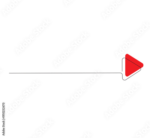 A continuous line drawing of a play button. Vector illustration on a white background. A play button line icon. Free Download A continuous line drawing of a play button. Vector illustration on a white background. A play button line icon. - GFXLoad