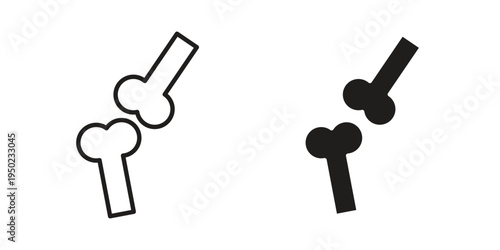 Joint icon line vector illustration in solid color design