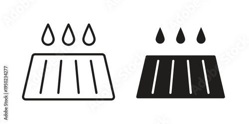 Manhole icon line vector illustration in solid color design