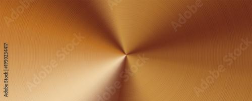 Polished metal radial gradient. Bronze horizontal template. Iridescent foil surface. Great for web design, banner, poster