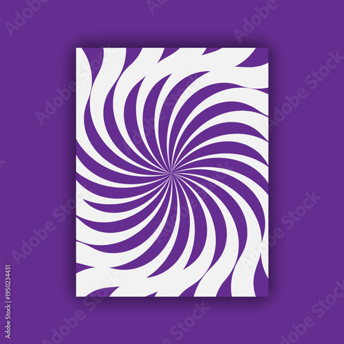 Purple Hypnotic Spiral Optical Illusion