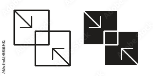 Merge icon line vector illustration in solid color design