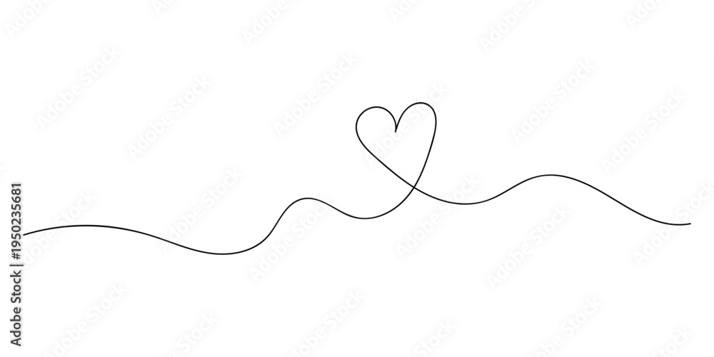 Obraz premium Line tool love icon shape . Black modern isolated line heart icon set. Heart love shape doodle art on white background. EPS 10. 