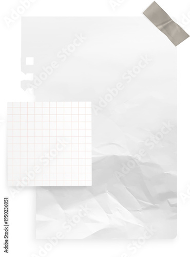 Crumpled Taped Paper