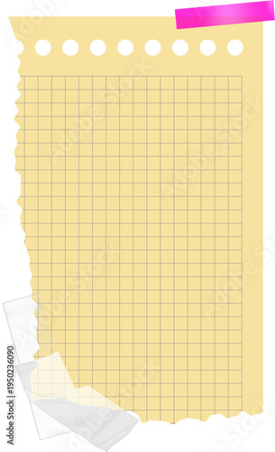 Taped Notebook Sheet