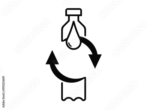 Recycle drinking water bottles.demonstrates the importance of recycling.