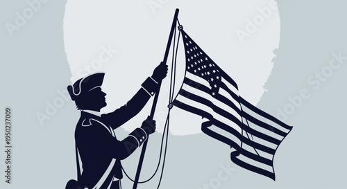 Patriots celebrate Independence Day with a proud American flag raising ceremony outdoors