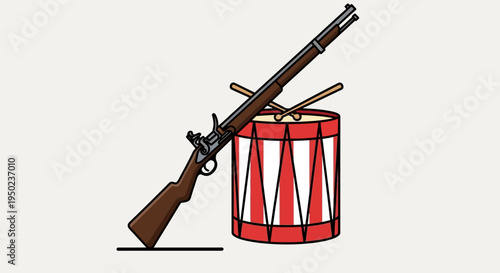 Patriots celebrate Independence Day with rifle and drum