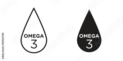 Omega icon line vector illustration in solid color design