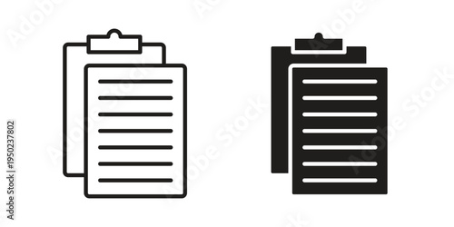 Paste icon line vector illustration in solid color design
