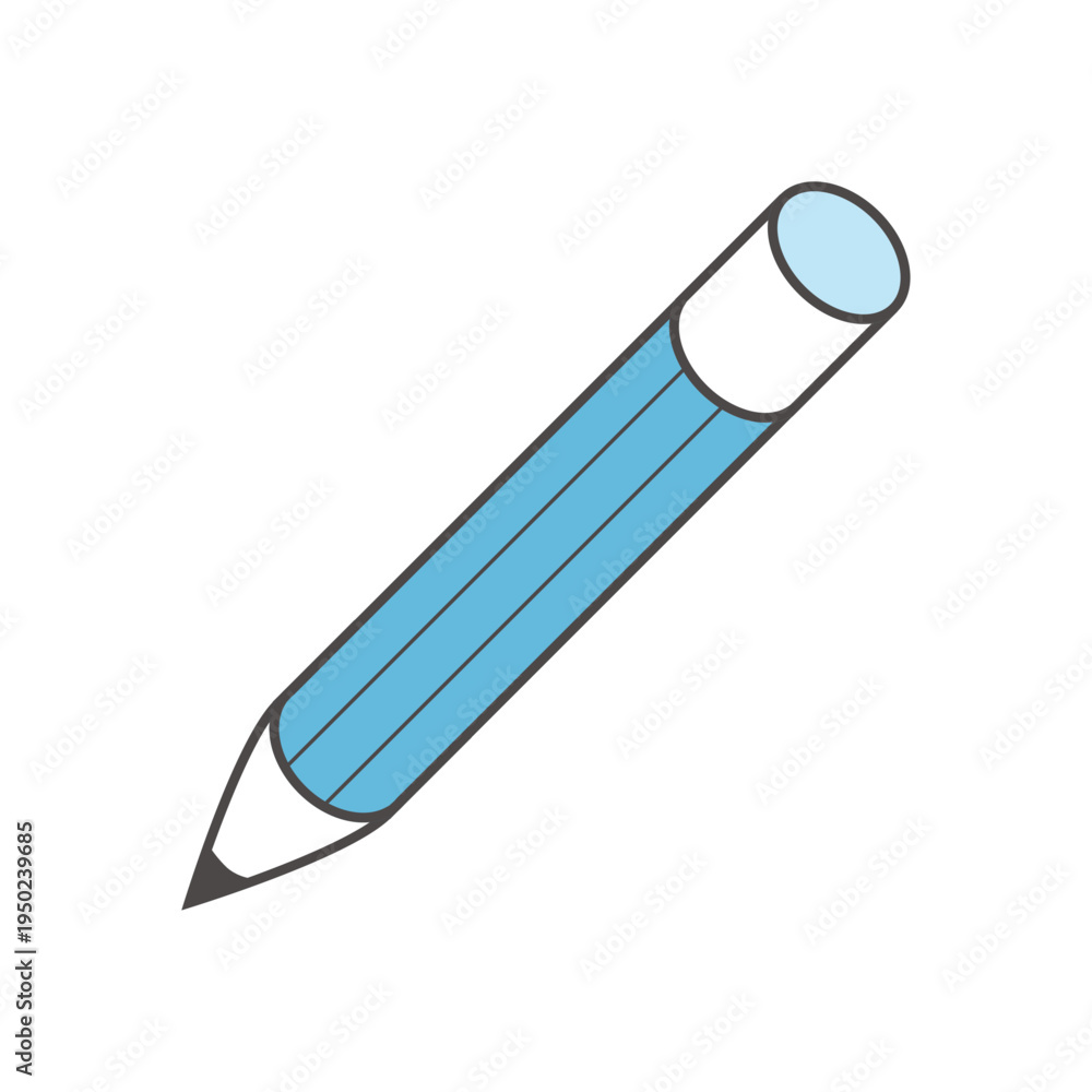 Fototapeta premium Blue Pencil Writing Tool Stationery Illustration