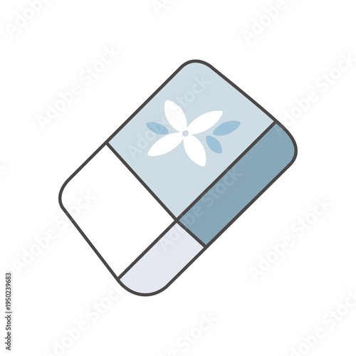 Eraser Rubber Stationery Illustration for School and Office
