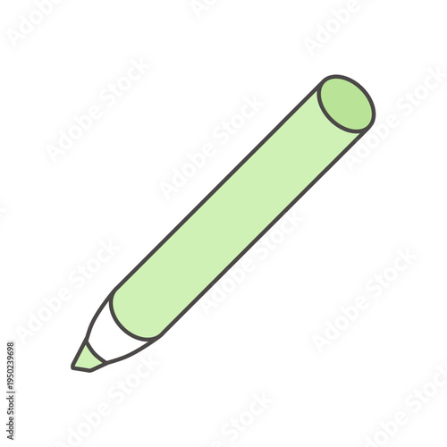 Green Highlighter Pen Stationery Illustration