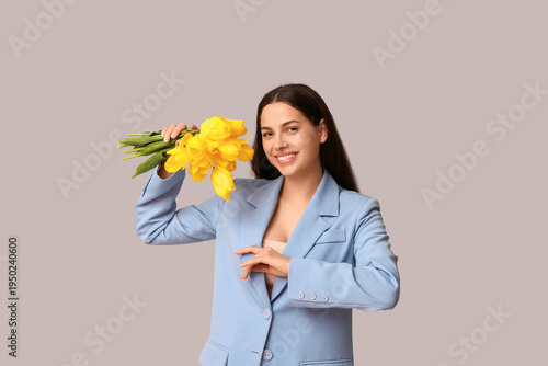 Beautiful young woman with ...