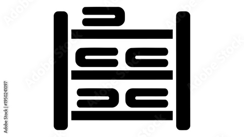 Bathroom towel shelf icon vector illustration