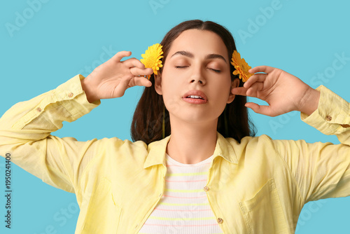 Beautiful young woman with ...