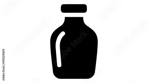 Glass storage bottle icon vector illustration