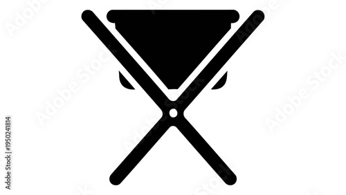 Laundry basket stand icon