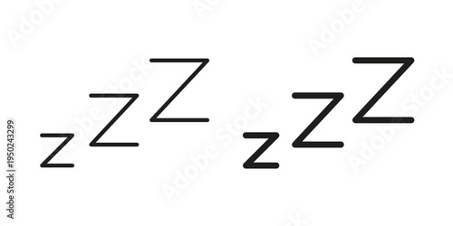 Snooze icon line vector illustration in solid color design