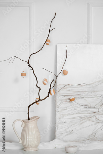 Vase with tree branches, Ea...