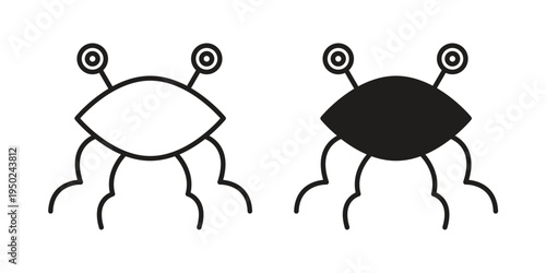 Spaghetti Monster Flying icon line vector illustration in solid color design
