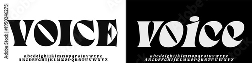 Voice Font, Modern bold display font with strong fashion energy, perfect for branding, logos, and headlines.vector